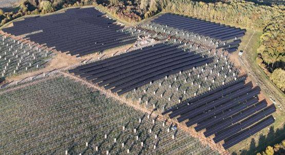 Solar arrays from the air