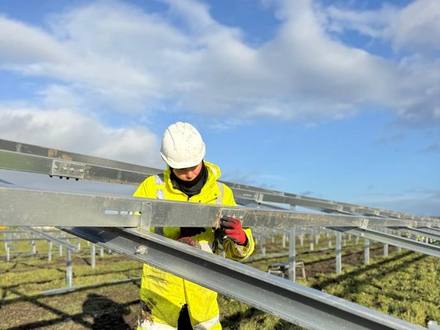 Installing solar mounting frames